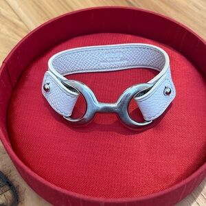 vintage Hermes Paris white bracelet